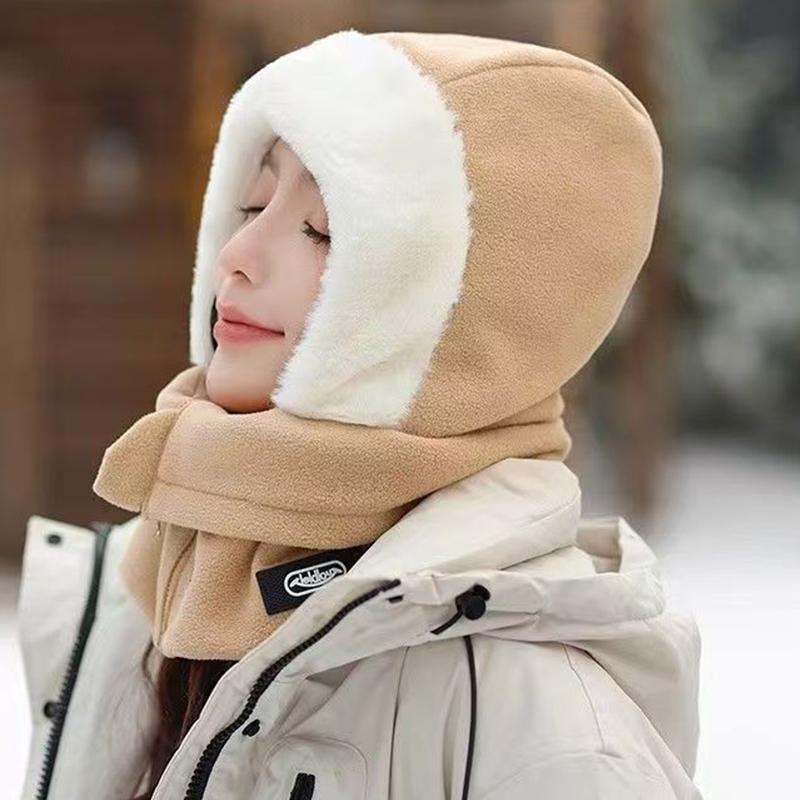 Winter Hat For Men And Women Windproof Ear Protection Neck Gaiter Thickened Cycling Mask Warm And Protective Outdoor Face Cover