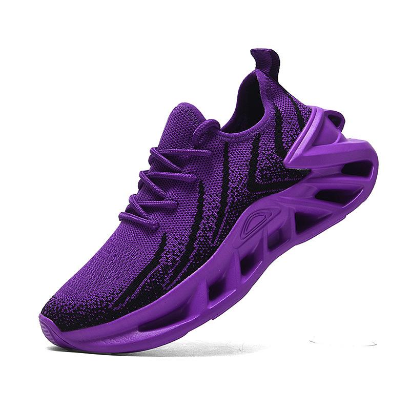 Tide Brand Flying Woven Platform Running Shoes Couple Hollow Lazy Coconut Solid Color Mesh Shoes Men