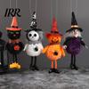 Seasonal Holiday Decoration Halloween Plush Pom Hanging Decoration, Pumpkin/Ghost/Black Cat/Witch Doll Witch Ornament for Tree, Porch, Window