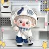 Adequado para roupas de boneca de algodão de 20 cm estilo de desenho animado fofo postura normal em pé azul claro moderno e da moda Roupas para Bonecas