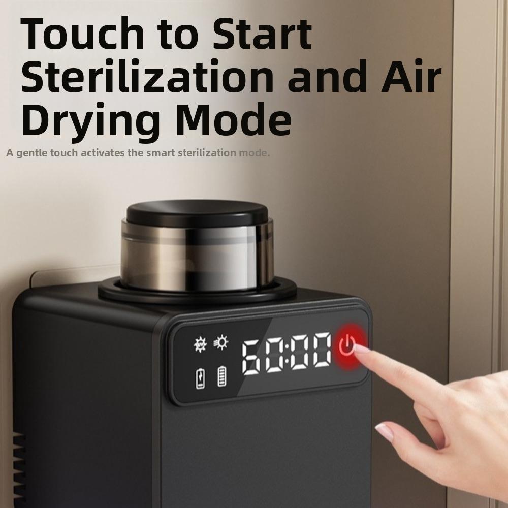 Wall Mounted Electric Toothbrush UV Sterilizer 2 Toothbrushes Slots Smart Toothbrush Rack Hotel