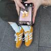 Leather retro women's spring new turning hair versatile casual sports flat baseplate shoes