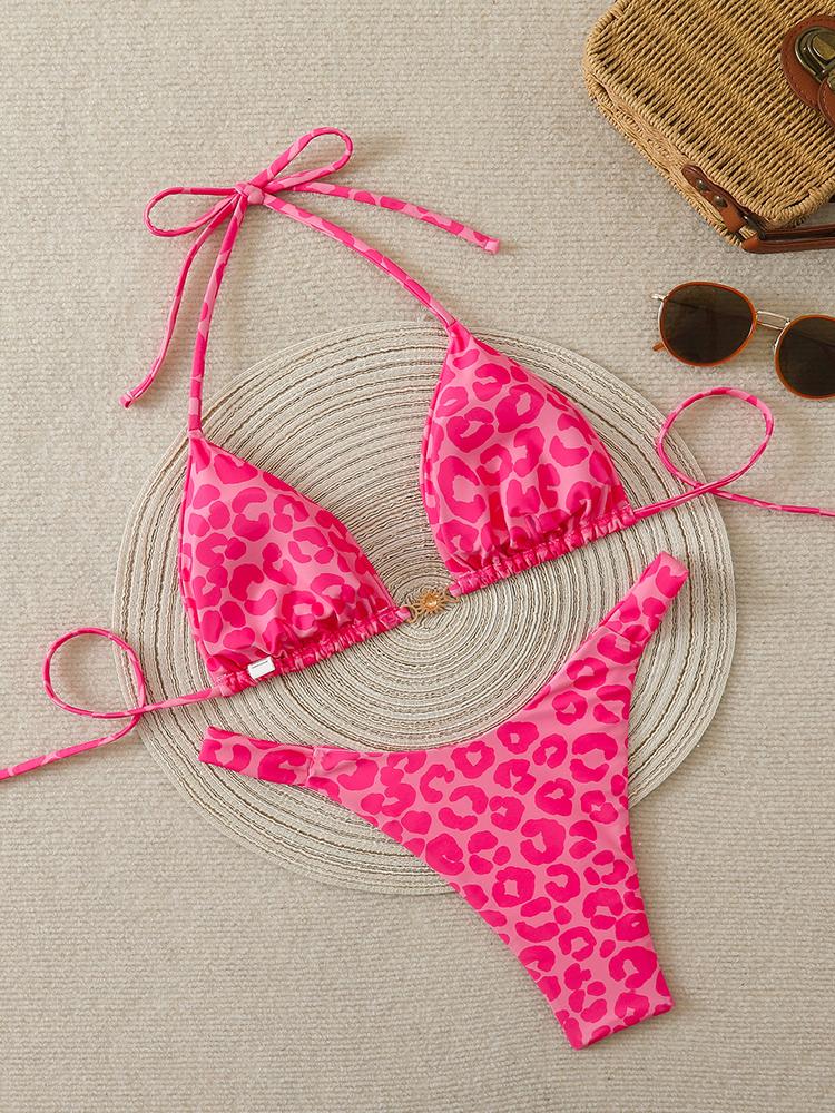 Seksowny Bikini Panterka 2026 Kostium Kąpielowy Damski Trójkątny Kostium Kąpielowy Kobieta Damska Odzież Kąpielowa Zestawy Mikro Bikini Brazylijskie Biquini