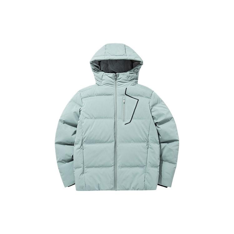 ANTA Down Jackets Men s Bean Gray Green Hooded Moderate 952147911-1 XXXL