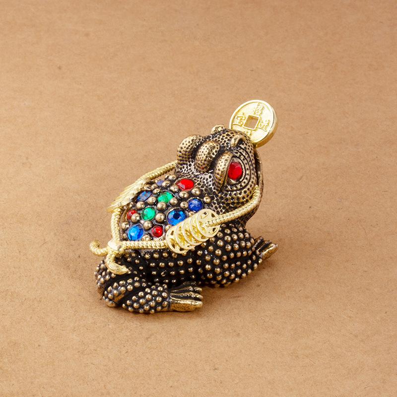 Feng Shui Toad Money Lucky Fortune Wealth Chinese Frog Toad Coin Home Office Decoration Lucky Gifts Tabletop Ornaments
