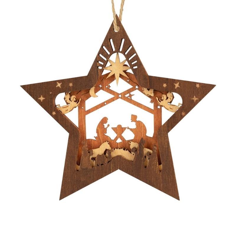 Festive Christmas Star Decoration Christmas Tree Hanging Festive Decoration