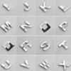 3D Metall Alphabet Silber Abzeichen Chrom Silber Buchstaben Zahlen Logo Auto Aufkleber Autos Auto Aufkleber Dekoration Zubehör
