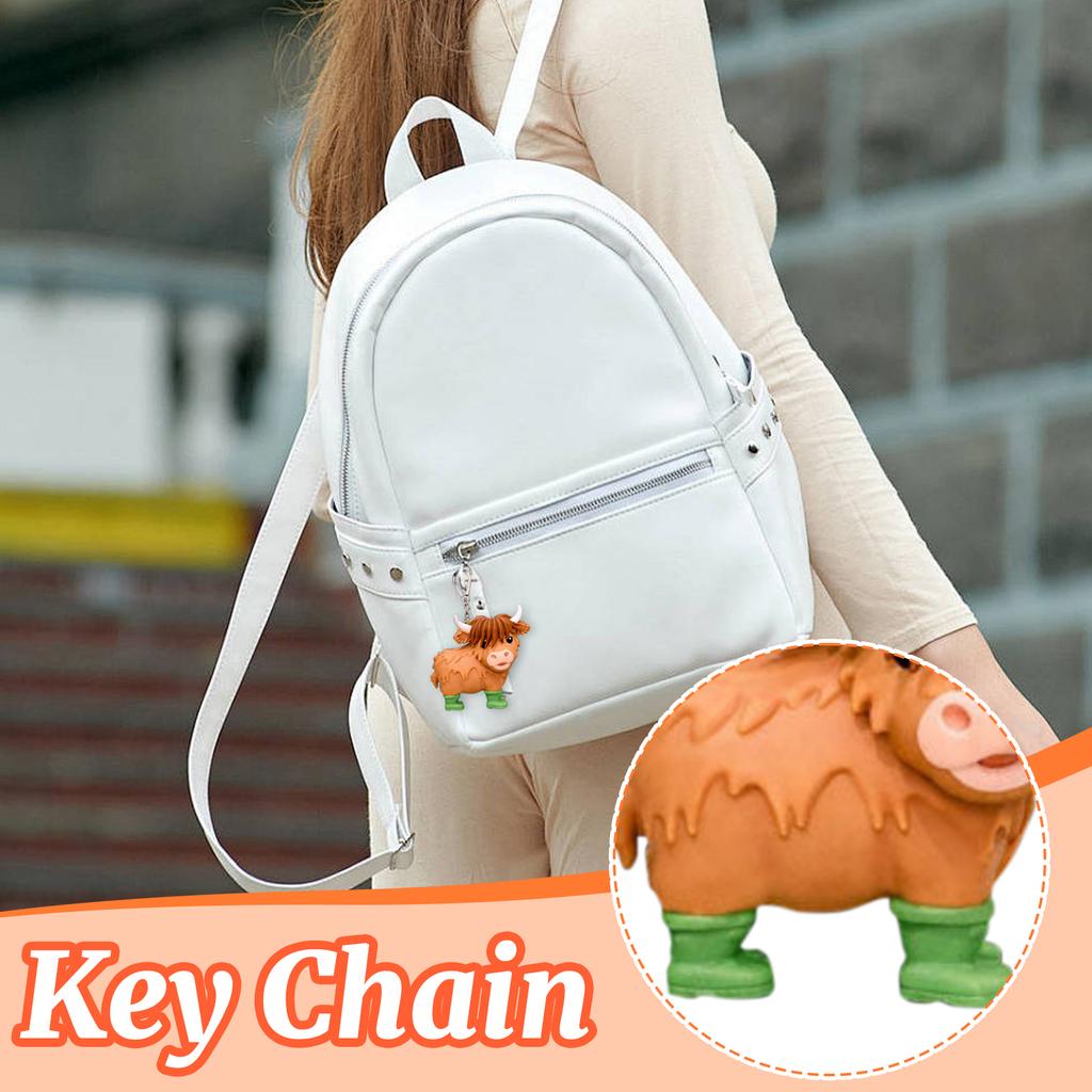 Cow Keychain Bag Charm Desktop Decorative Ornament
