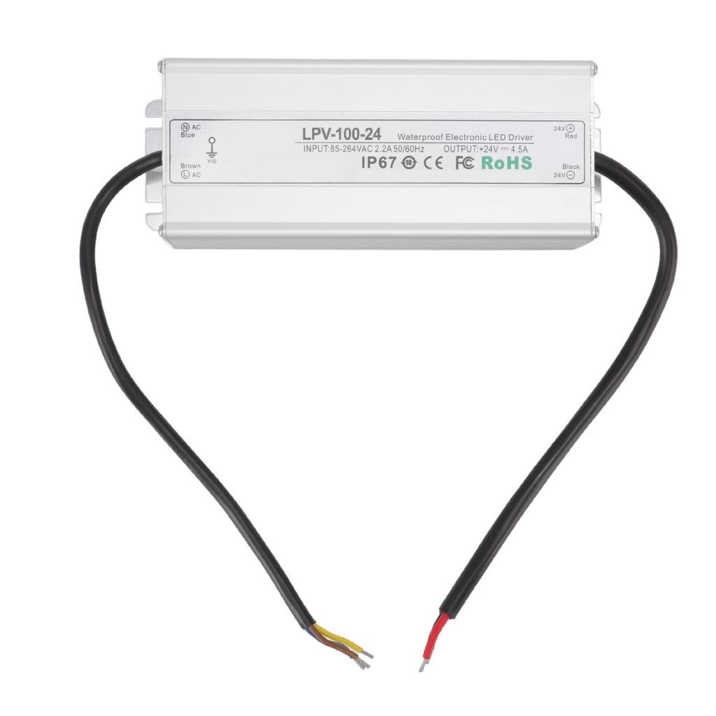 LED Driver Waterproof IP67 Constant Voltage Power Supply Transformer Adapter 100W 24V 4.5A