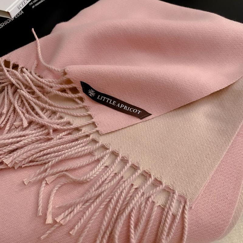 Double-sided Good Quality Solid Color Scarf Women's Winter Versatile Simple Long Shawl Earth Color Scarf