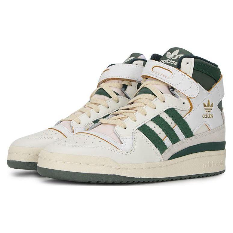 Adidas Forum 84 High Off White Team Dark Green Unisex Sneakers Krem Kollegialgrønn Kremhvit GW4328