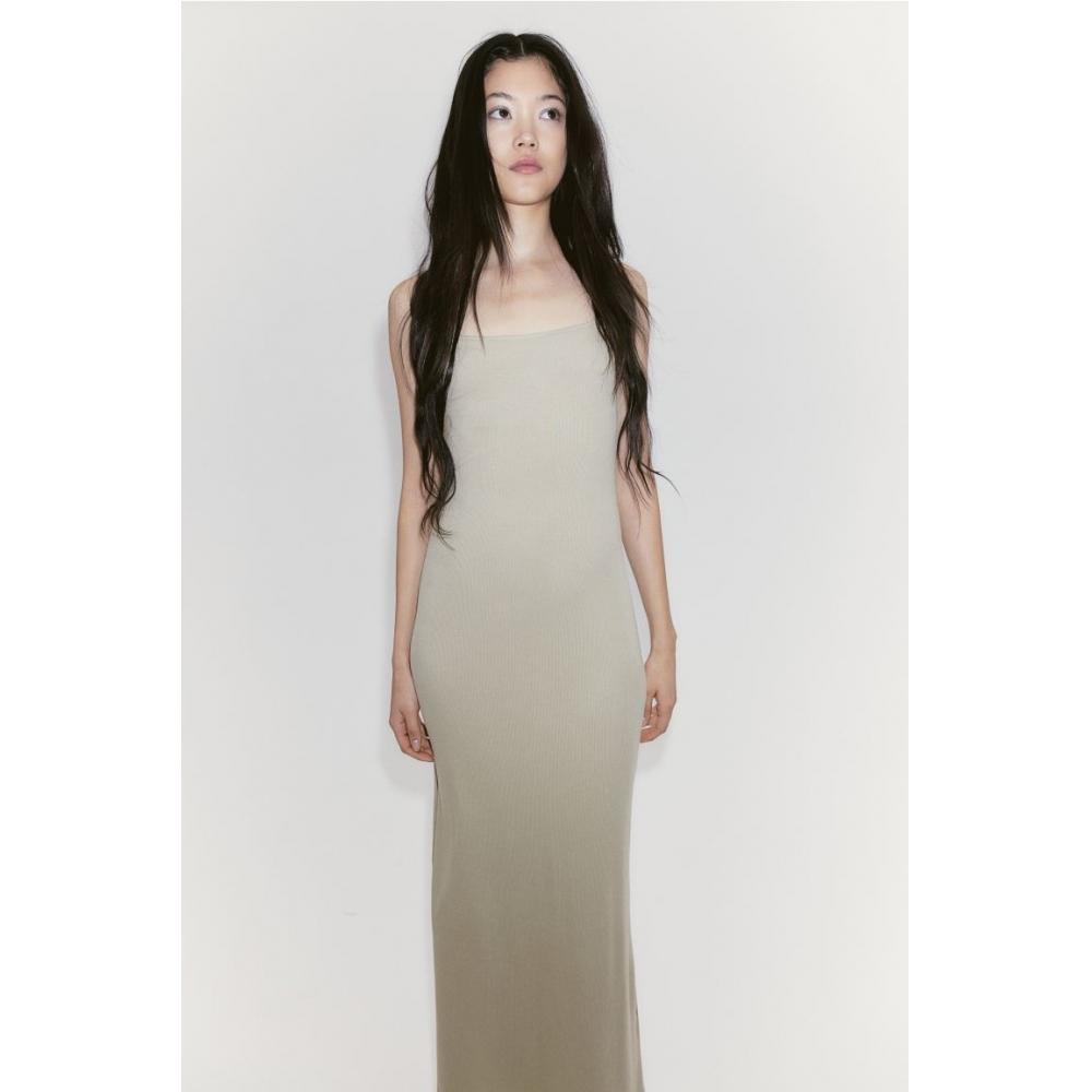 

Платье макси HM Revide бежевое