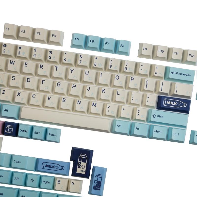 143 Keys Fruity Milk Keycaps  Profile PBT Dye Sublimation Mechanical Keyboard Keycap For MX H 61/68/87/98/104