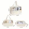 Portable Large Capacity Cosmetic Bag See-Through Zipper Clear Makeup Bag Bath Bag Travel