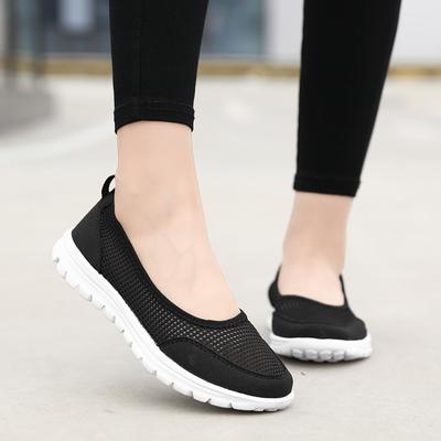 Women's Vulcanized Shoes Fashi Light Breathable Mesh Walking Flat Shoes Women Casual Sneakers 2026 Tenis Feminino Female Shoes