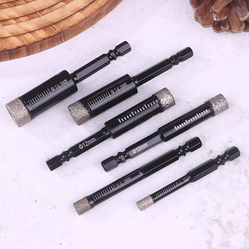 6-16Mm Hexagonal Shank Brazed Dry Ceramic Tile Drill Bit Granite Vitrified Tile Hole Opener Diamond Drill Bit Hole Saw