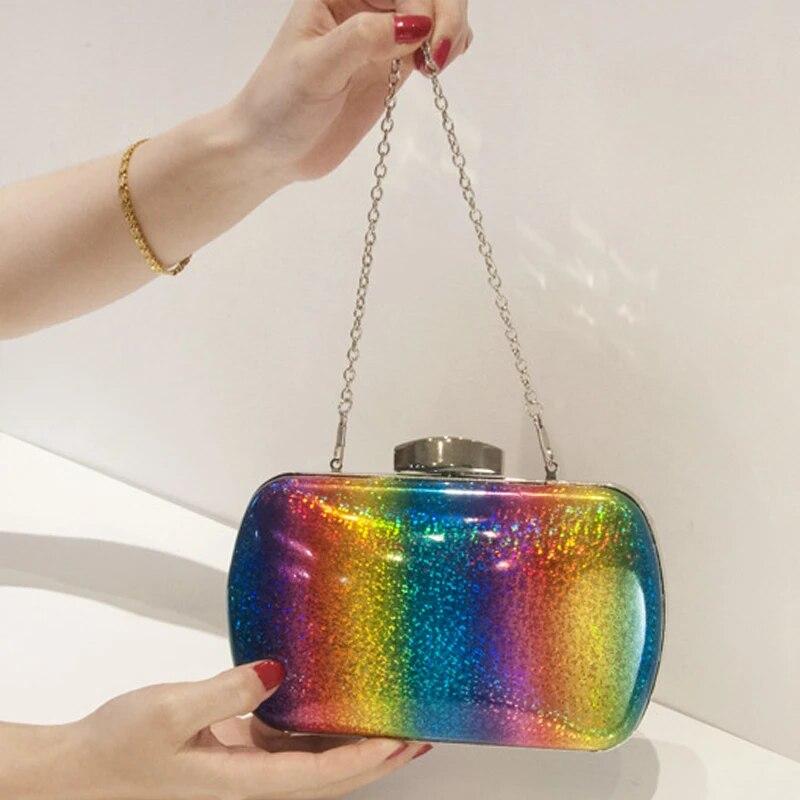 Rainbow Bag For Women Luxury Summer Evening Handbag Designer Sling Clutch Cross Body Bags 2026 Trend Unique High Quality Purse