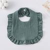 Ruffle Baby Drool Bibs: Pure Cotton Printed Lace Bibs
