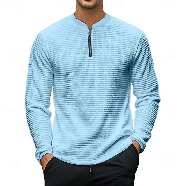 

Мужской пуловер с длинным рукавом XL светло-синий