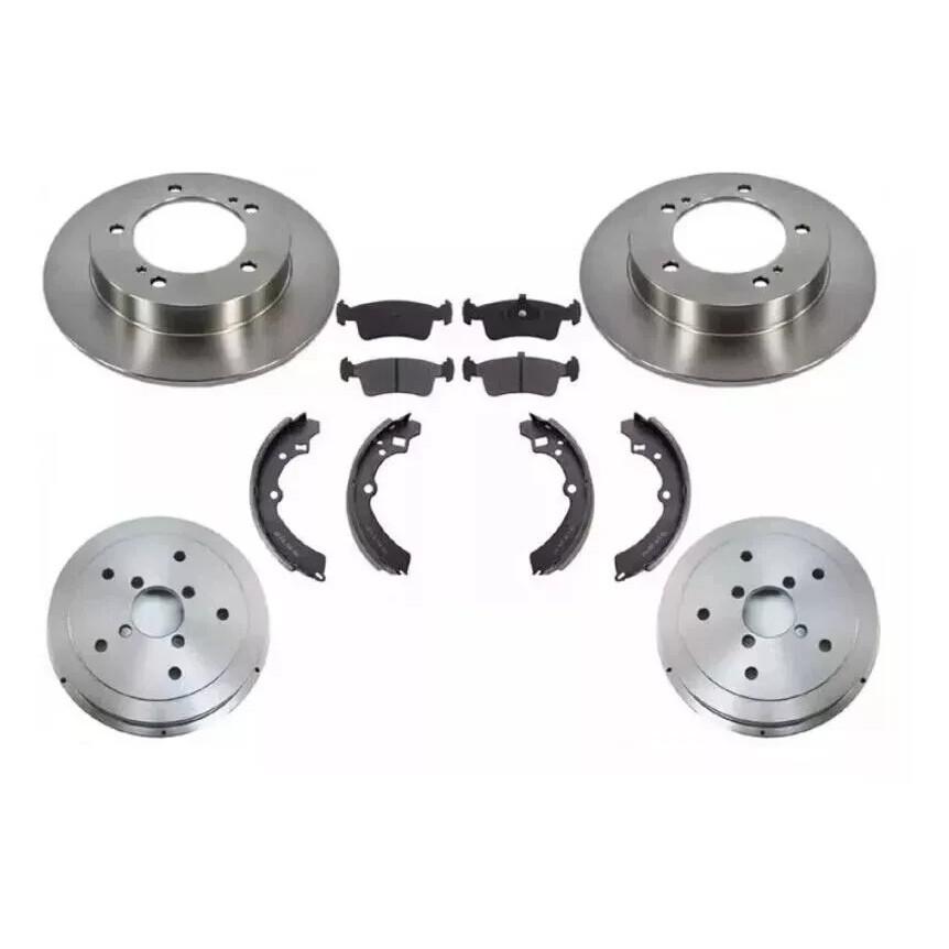 

Front Brake Rotors & Pads Rear Drums Shoes 6pc Kit for Suzuki Samurai 1986-1994