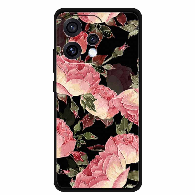3D Emboss Case For Oppo Reno15 5G Phone Case Reno 15 Coque Flowers Silicone Soft Back Cover For Oppo Reno 15C 5G 2025 Case Funda