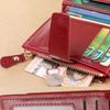 Fashion Vintage RFID Blocking Women Wallet Genuine Leather Fold The Zipper Wallet Credit Card Holder Coin Purse Wallet for Women
