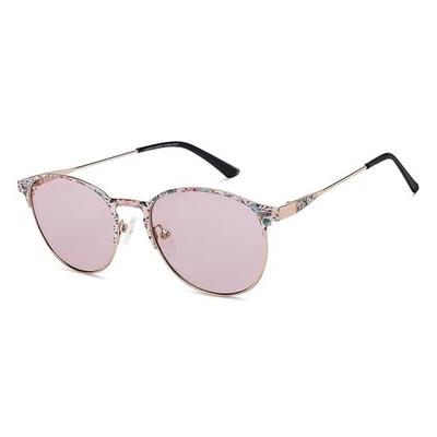 Vincent Chase By Lenskart | Gold - Pink Full Rim Round | Branded Latest  | 100% UV Protected | For Women | Small | VC S16765