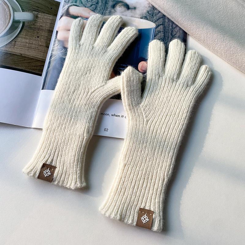 2022  Touch Screen Winter Gloves For Women Cashmere Mittens Ladies Fashion  Knitted  Warm Hand  Gloves