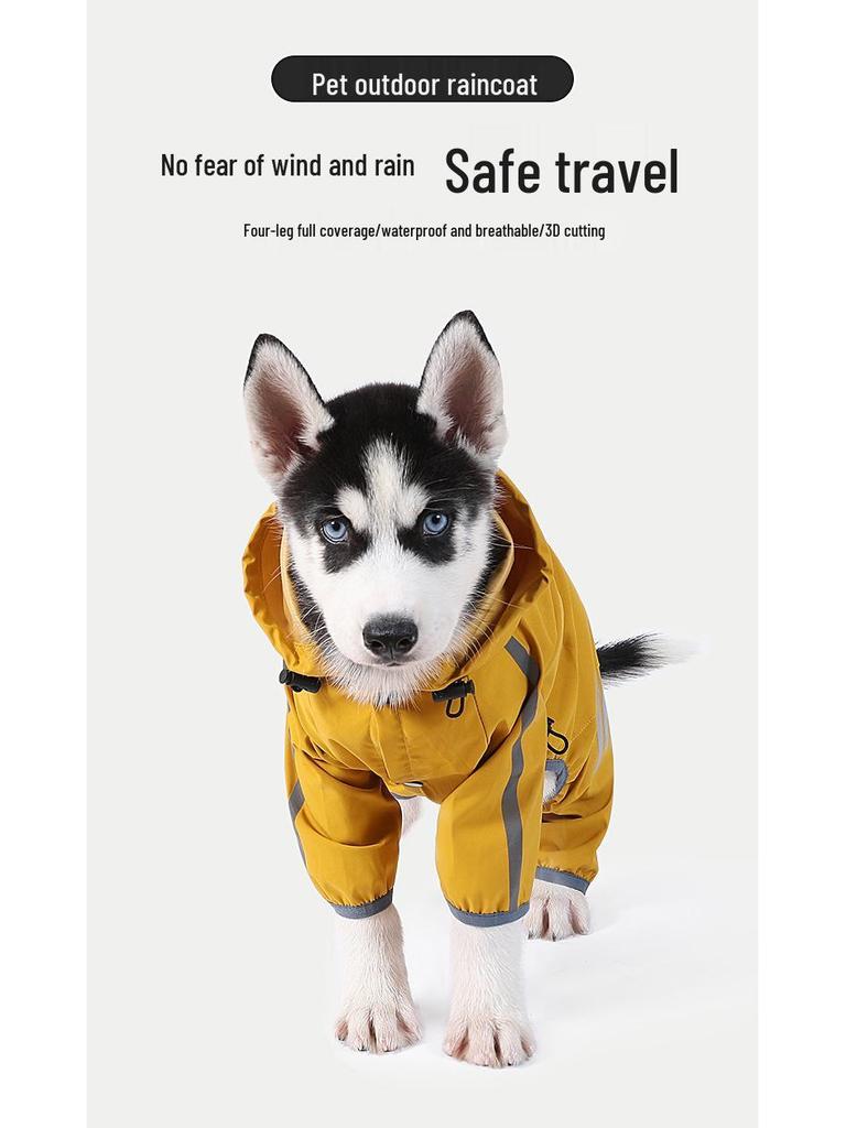Waterproof Raincoat for Dogs - Available In Large, Medium, and Small Sizes. Perfect for Puppy Rainy Days. Outdoor Pet Apparel & Supplies.