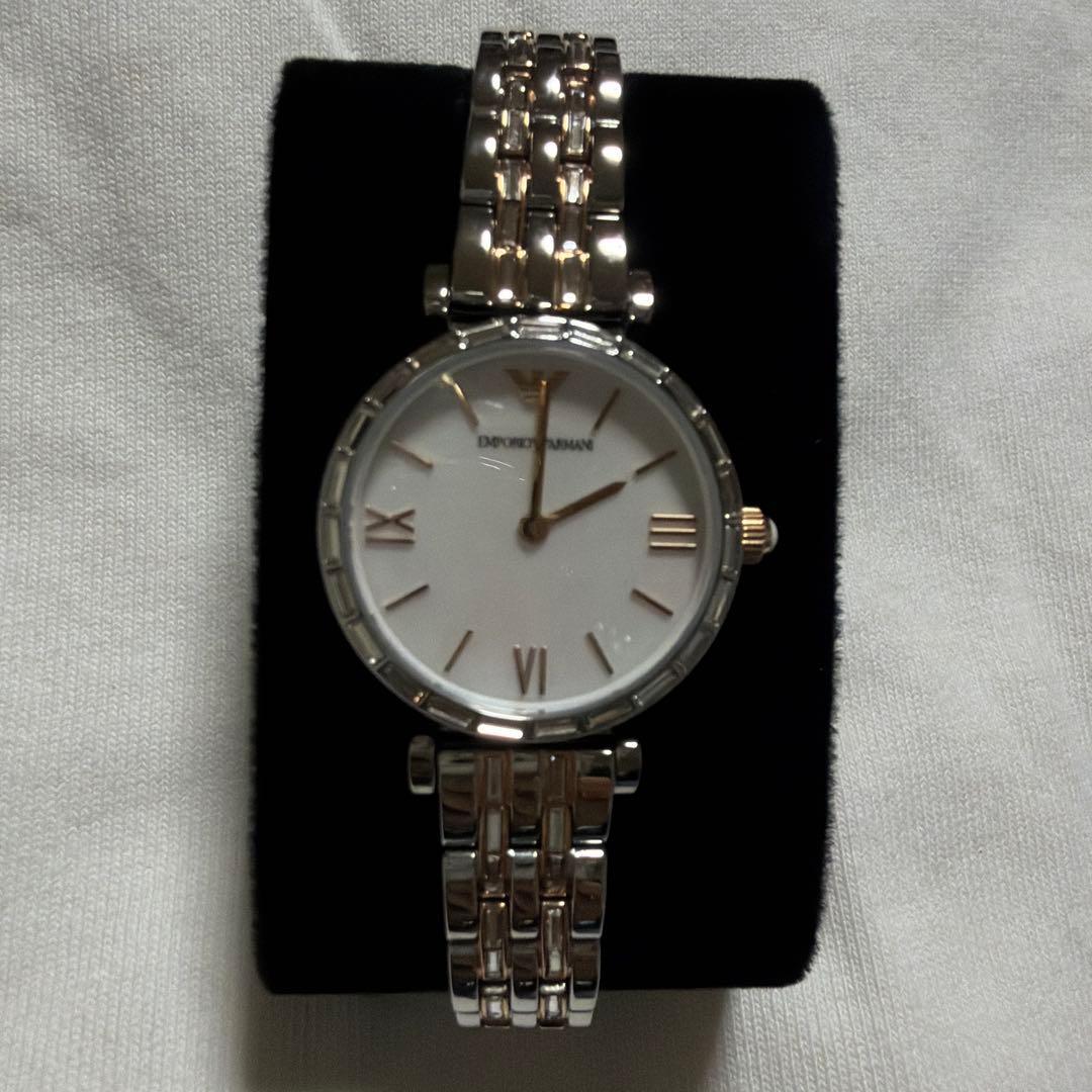 Used EMPORIO ARMANI Watch Quartz Silver Ladies