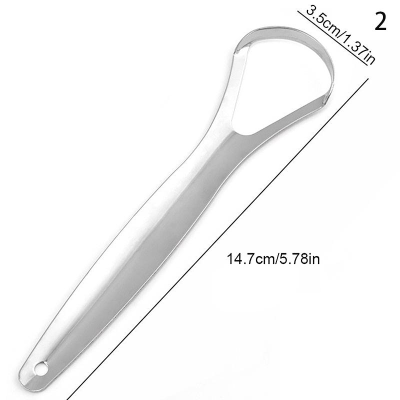 Stainless Steel Tongue Scrapers Mouth Cleaner Fresh Breath Men Women Dental Oral Care Cleaning Brush