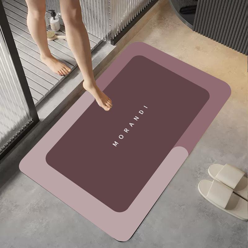 Alfombrilla de diatomeas para inodoro, sencilla, de secado rápido, absorbente, antideslizante, para el hogar y el baño