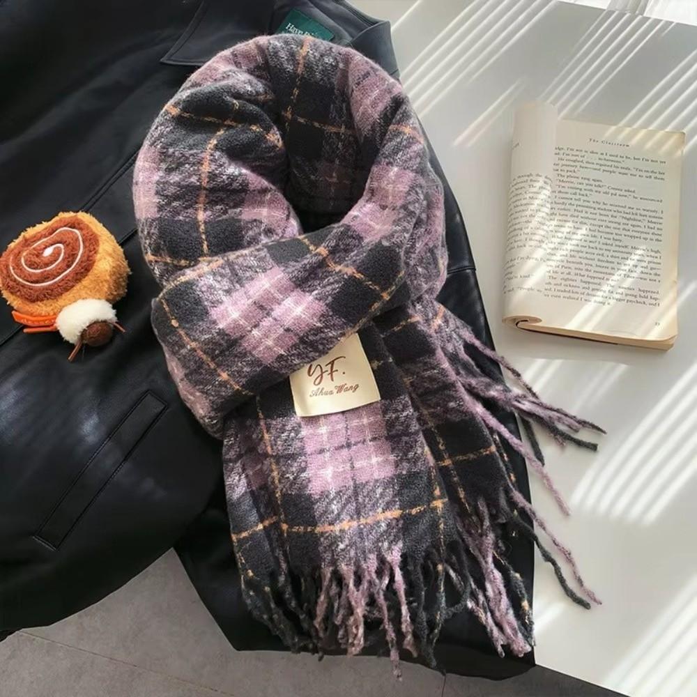 Soft Winter Scarf Thickened Neck Warmer Casual Shawl Wrap for Women
