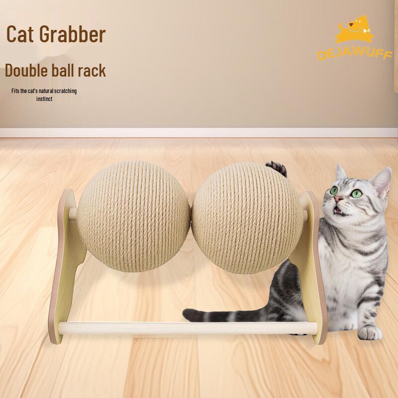 Dejia Wangfu Solid Wood Sisal Cat Scratcher Toy