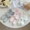 Female Summer Thin Sweet Bow Bubble Mouth Roll Edge Absorbs Sweat Without Bone In The Tube Pile Socks