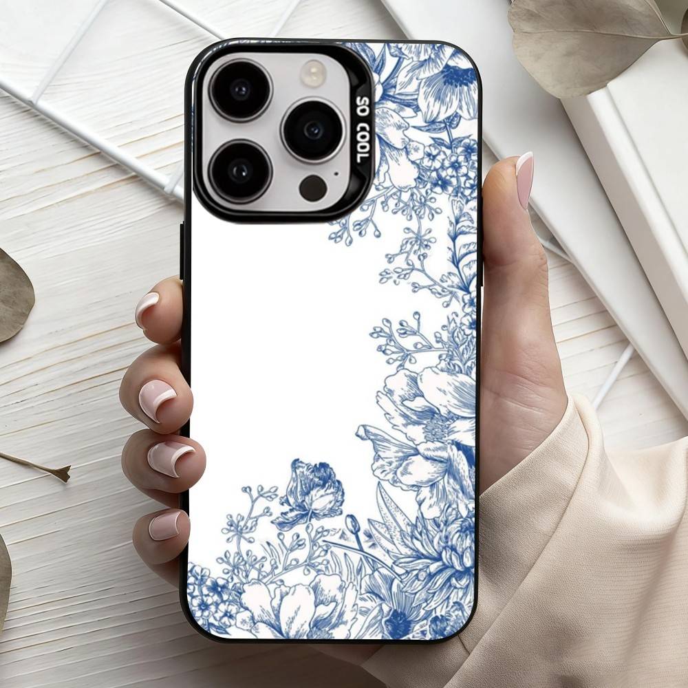 B-blue and W-white china Phone Case For iPhone17,16,15,14,13,12,11 Plus,Pro Max Black Candy silver phone case