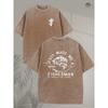 European Size SM Heavy  Double-Sided Fishing Design with an Inspirational Bible Verse, Retro Street Style, Suitable for Outdoor Casual Wear