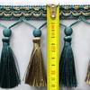 100cm Bordino con Nappe Bicolore Merletto da Cucito Bordure Pendente Frange Tende Cuscino Divano Tavolo Rivestimenti Decorazioni Accessori