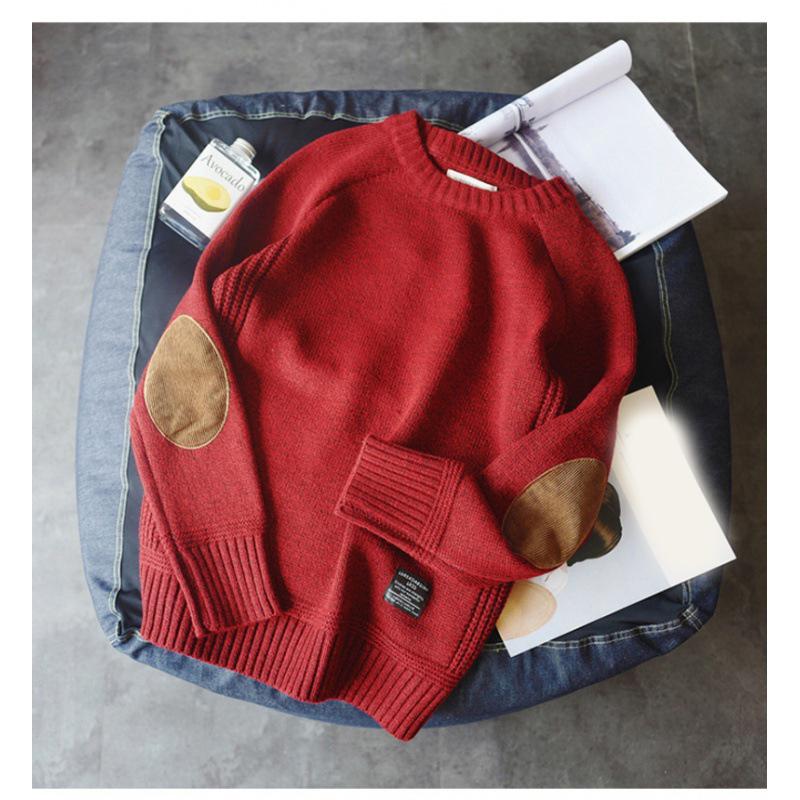 Men Patch Designs Sweater Oversize Fashion Pullover Knitted Sweaters Winter Korea Style Harajuku Streetwear Knit Pullovers