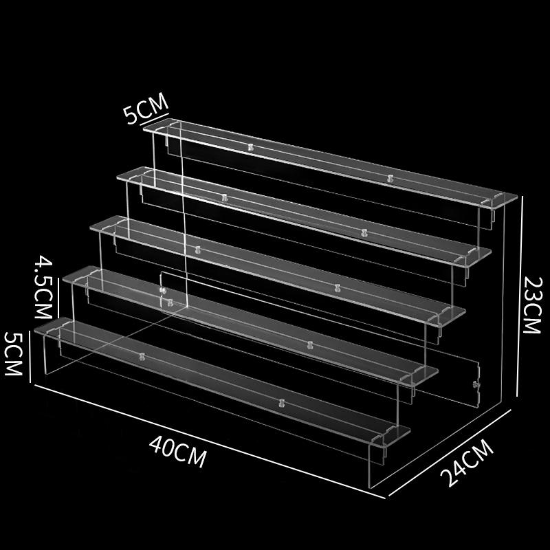 1-5 Tier Clear Acrylic Display Stand for Funko Figures Perfume Organizer Collections Doll Cosmetic Storage Holder Cupcake Stand