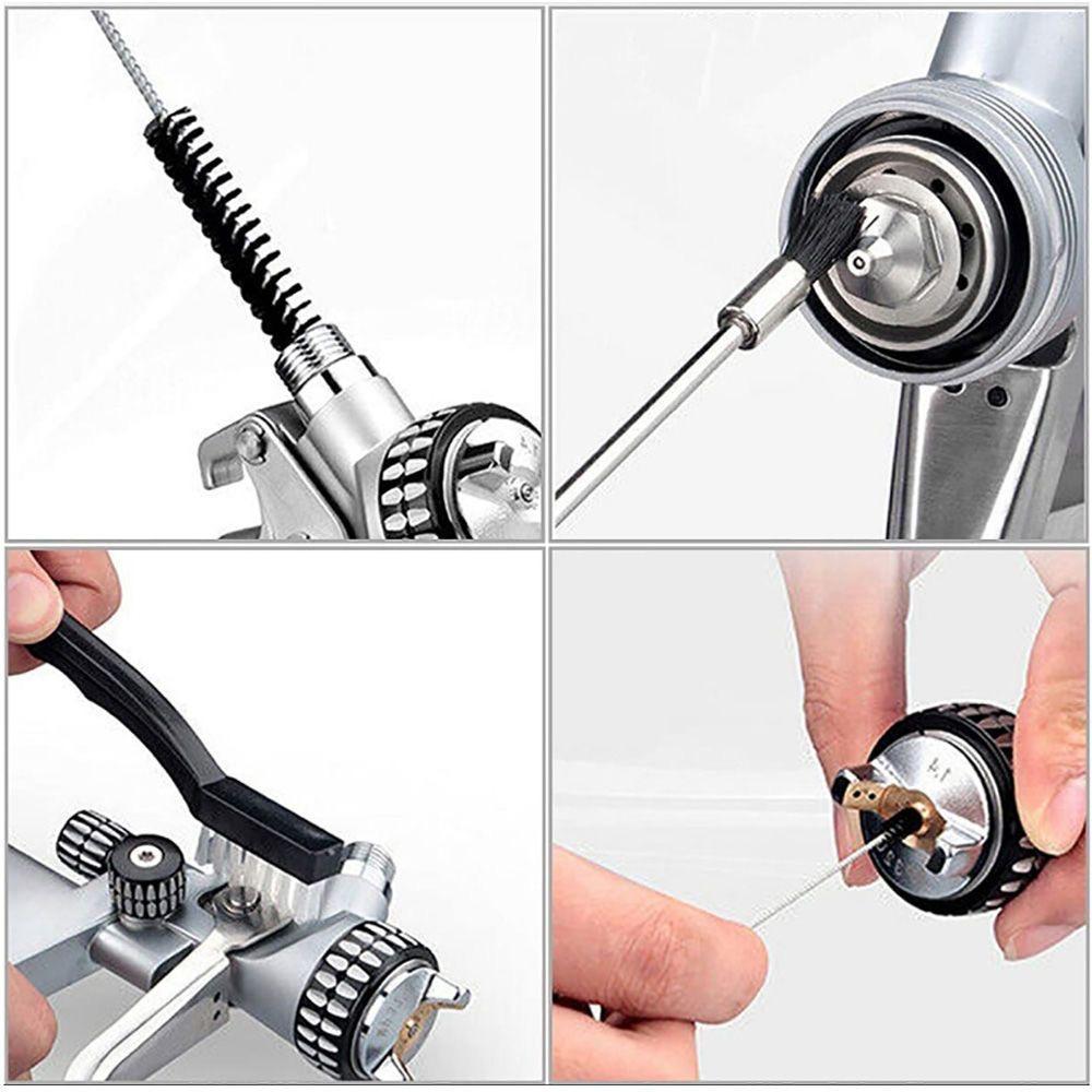 Pneumatic Spray Gun Cleaning Set Cleaning Brush 22Pcs Maintenance Tool Kit Brush Cleaning Oil Professional Kit