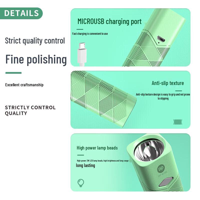 Jiuliang 9182 Children's Rechargeable Mini Flashlight