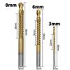Hss Steel Titanium Coated Step Drill Bits 3-12mm 4-12mm 4-20mm Step Cone Cutting Tools Steel Wood Metal Drilling Power Set