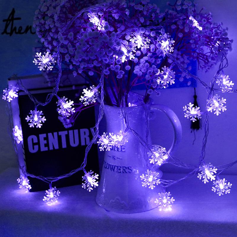 LED Snowflake String Lights for Wedding, Holiday, and Christmas Tree Ornaments