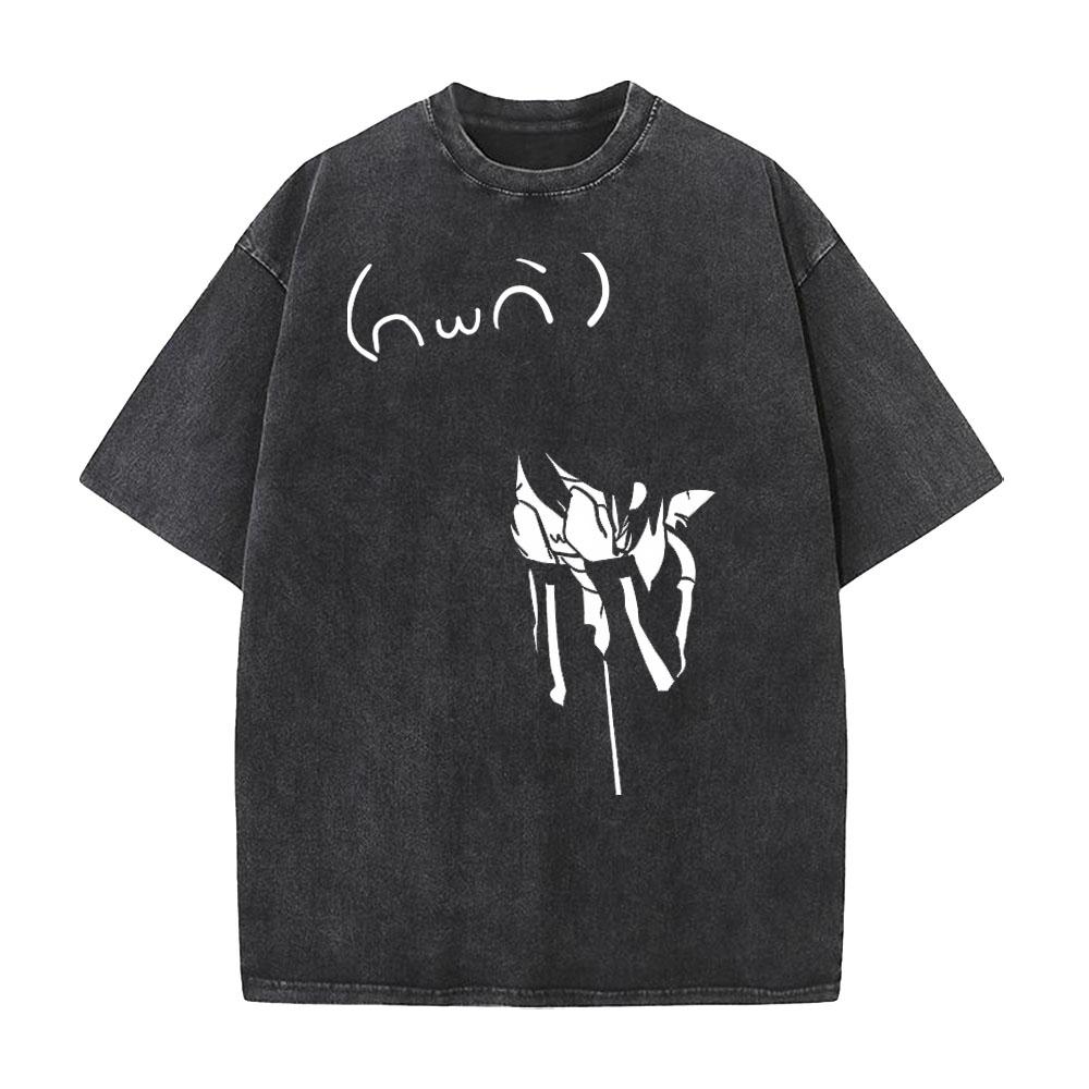 

Yato Funny Printed Tee Anime Noragami Clothing Men Women Retro Washed T-shirts Short Sleeve Tshirt Harajuku Male Cotton T Shirt XXL