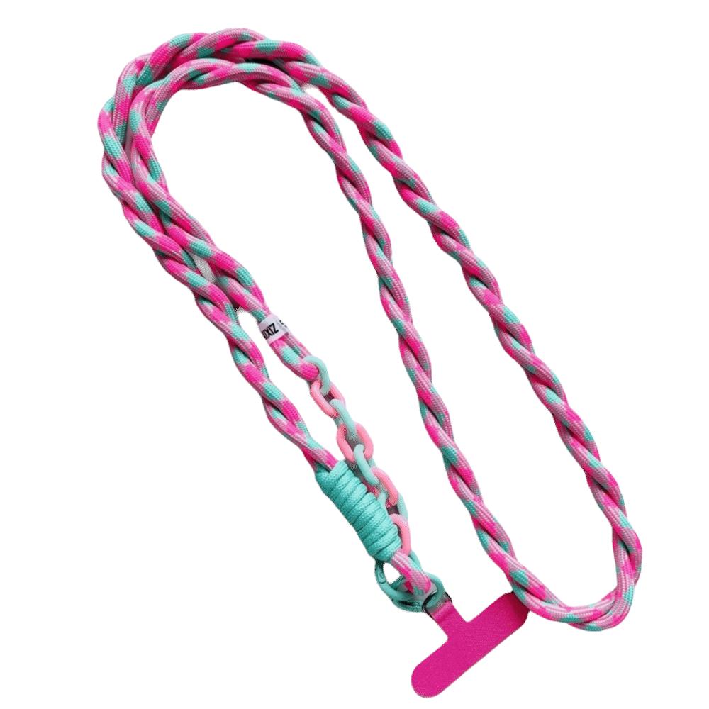 

Anti-lost Braided Phone Lanyard Nylon Crossbody Hanging Rope Phone Charm Accessories 02