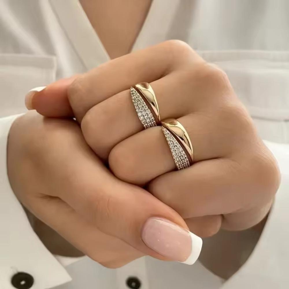 Metal Trendy Rings Classic Design Personalized Rings Creative Finger Decoration  Engagement Jewelry