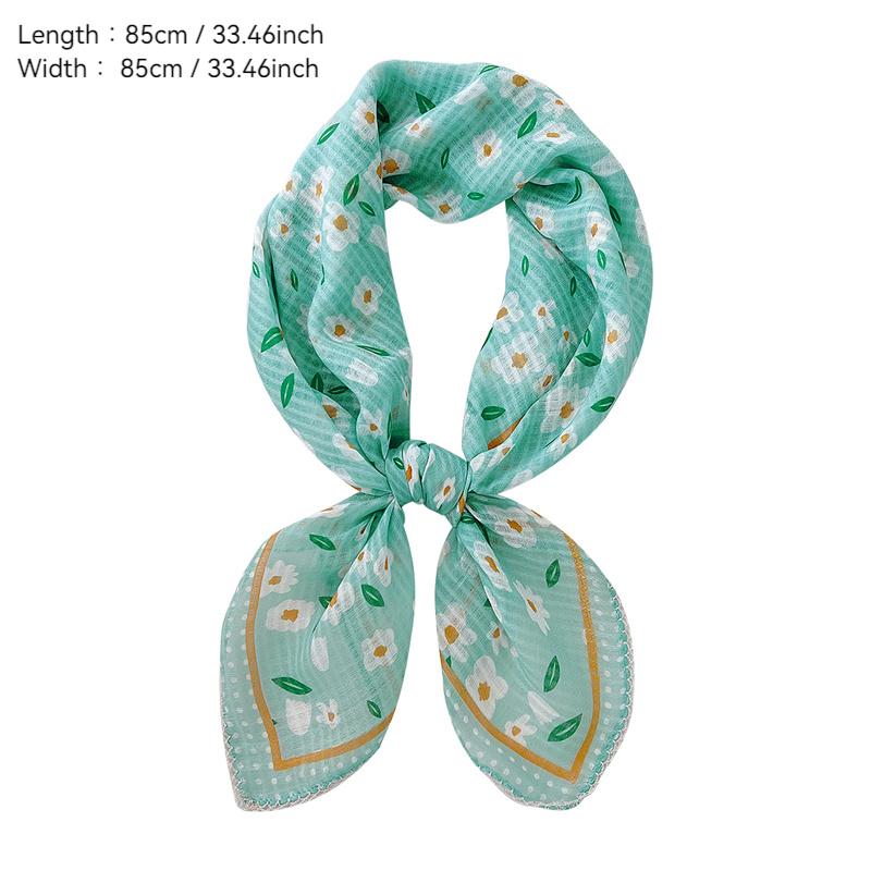 Lovely Polka Floral Lace Chain Square Viscose Shawl Scarf Lady High Quality Wrap Beach Cover Stole Bufandas Muslim Hijab 85*85Cm