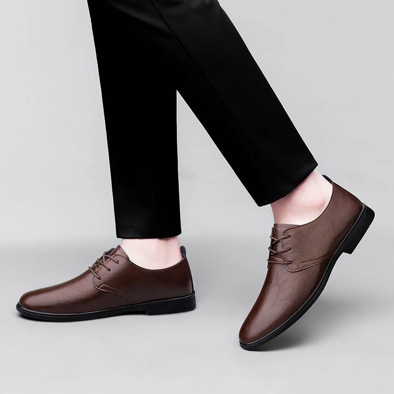 All-match Handmade Flats Genuine Leather Casual Shoes Luxury Breathable Men's Dress Shoes New High Quality Oxfords Men Shoes