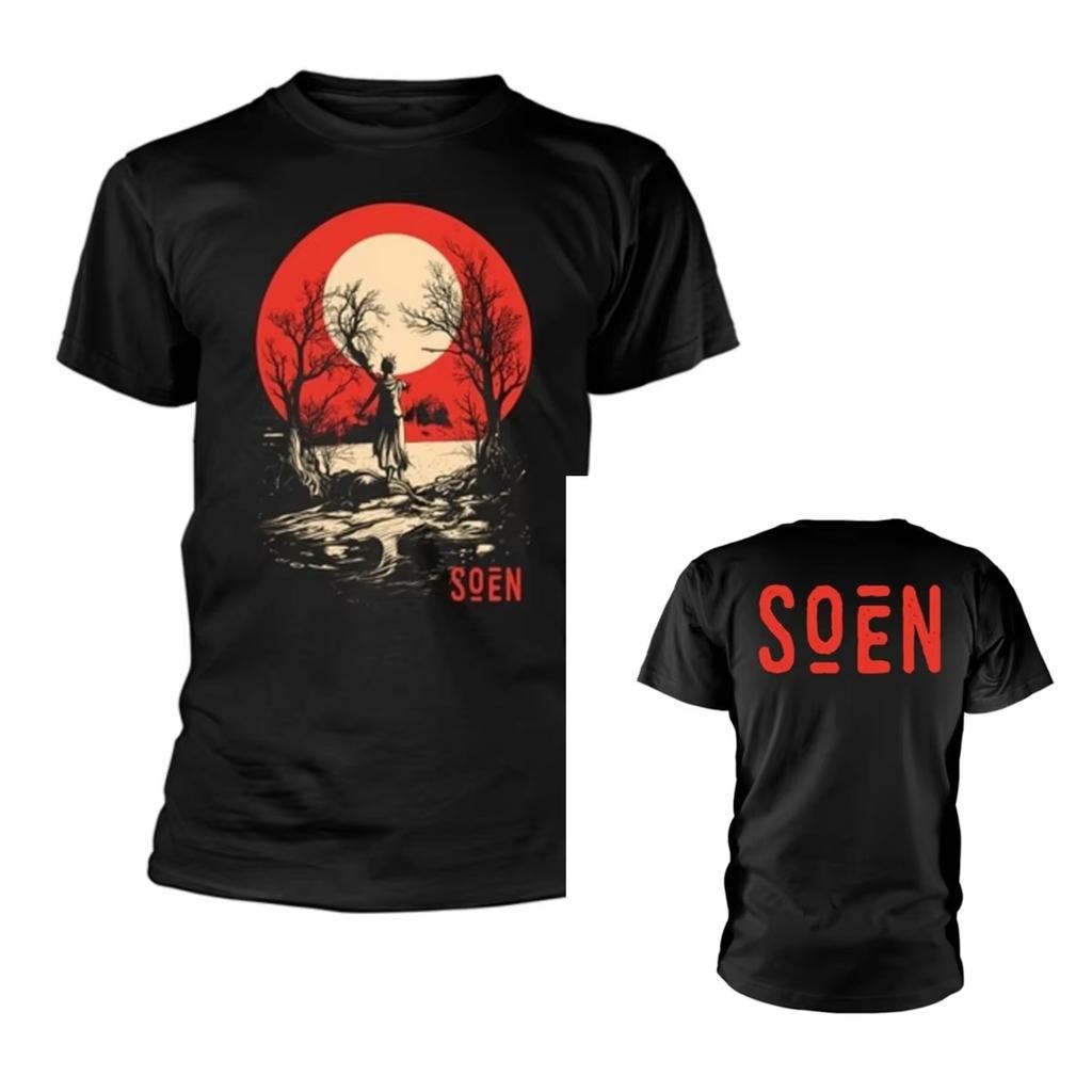 2026 Summer Hot Sale Soen Graphic Cotton T-shirts Harajuku Vintage Short Sleeve Men Women Loose Casual T-shirt